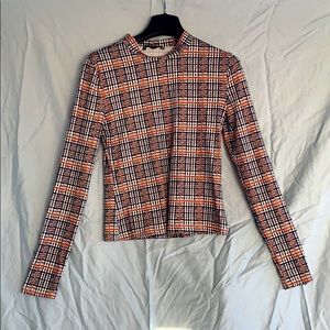 Shein plaid turtle neck